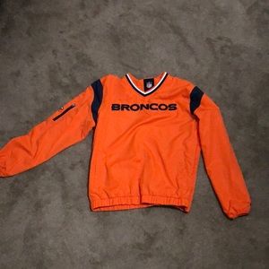 Denver Broncos, Orange Pullover Windbreaker, XL